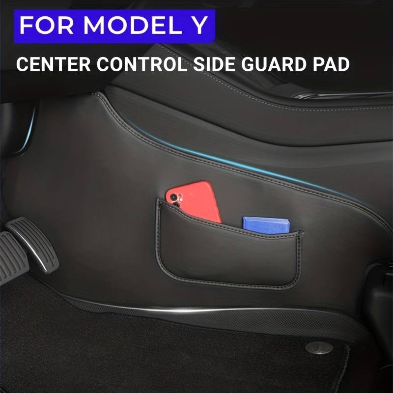 Seat Side Pads Anti Kick Center Console Guard Mat for Model Y