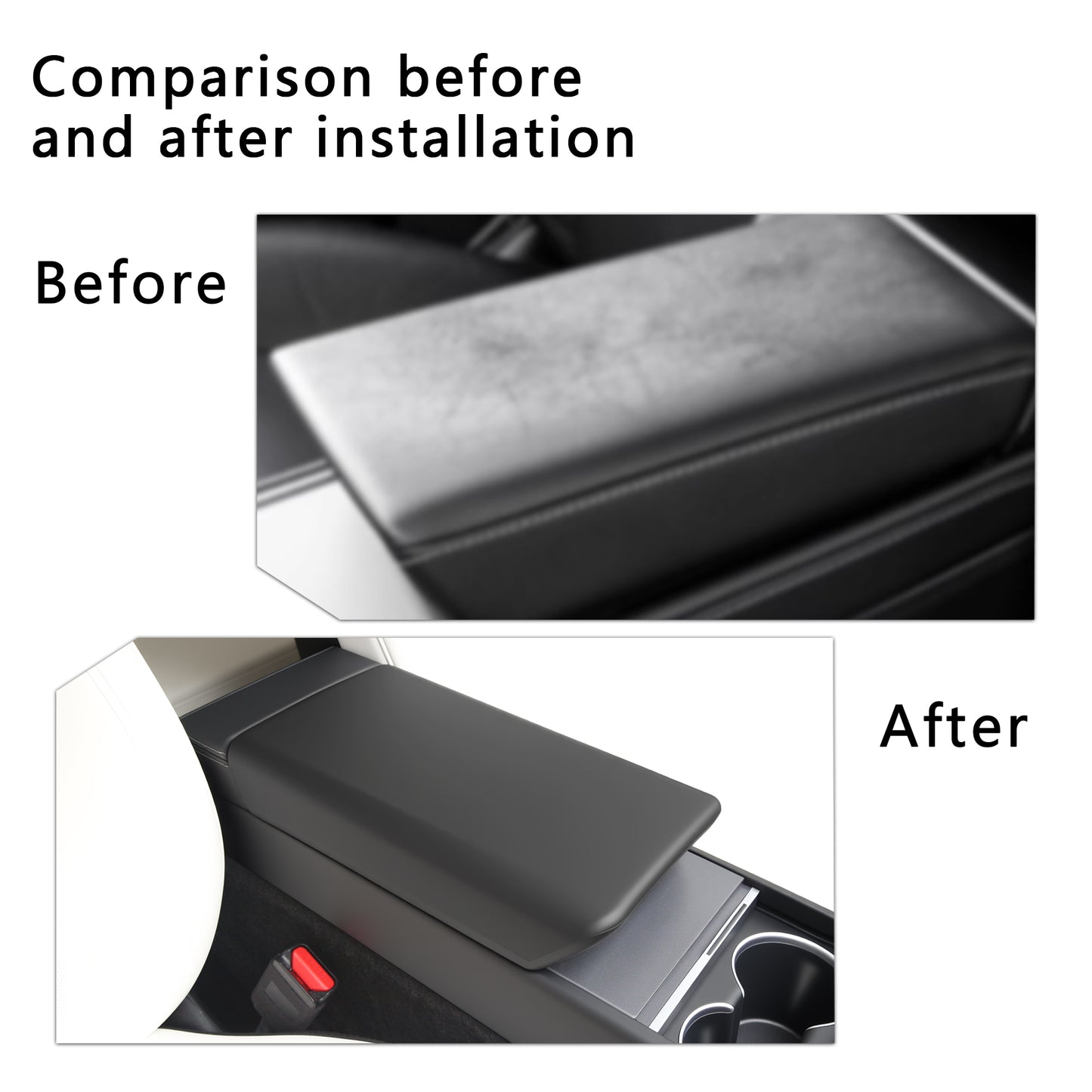 Premium Non-Slip TPU Center Console Cover for Tesla Model 3/Y (2024–2026)