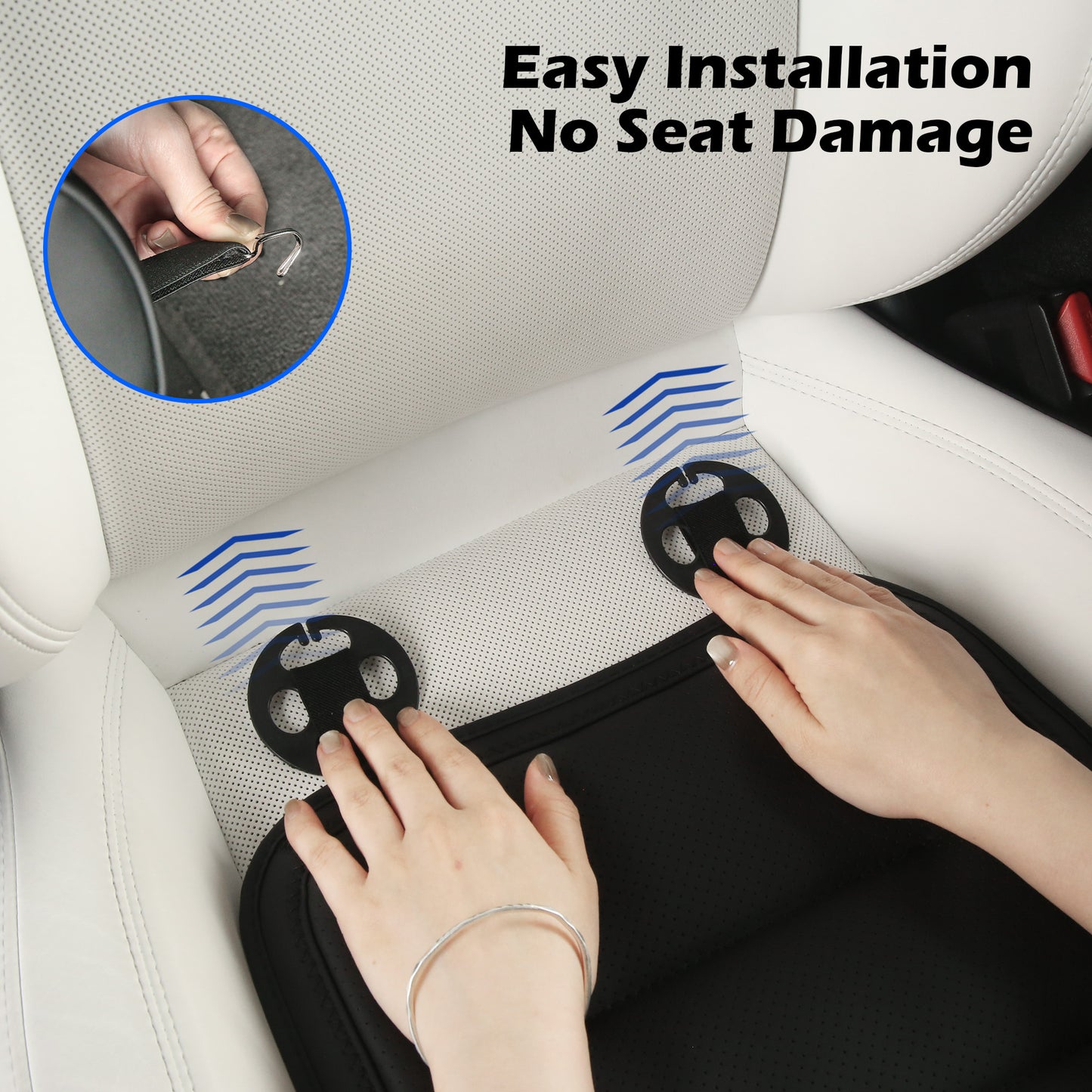 Extensor de piernas para asiento de coche, alivia la fatiga, cojín para asiento de coche con soporte para piernas para conducción larga, reposapiernas de espuma viscoelástica para sillas de oficina, cojín de apoyo para piernas para conductor, color negro