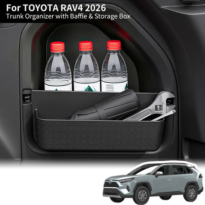 Boční panel zavazadlového prostoru pro Toyota RAV4 2021-2026, materiál ABS protiskluzový & Otěruvzdorný, snadno se odstraňuje, udržujte v kufru pořádek, pro RAV4 2026-2021 Příslušenství
