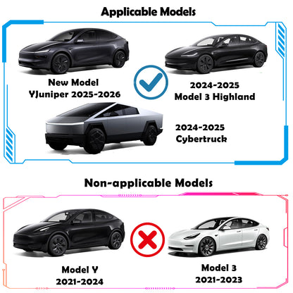 USB Hub for Tesla Glove Box – 4-Port Docking Station Model 3 Highland 2024 2025 Cybertruck, Model Y Juniper 2025 2026 Seamlessly Transfer dashcam footage, Flash-Drive Data, Games and Music