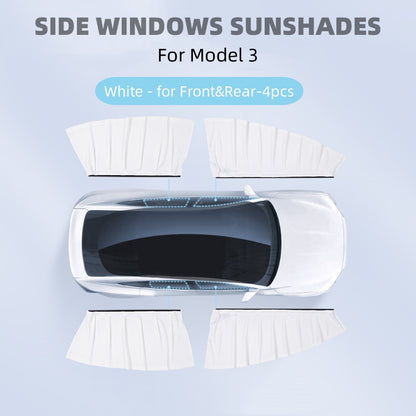 Tendine parasole retrattili per finestrini laterali con binario scorrevole adatto per Tesla Model 3 e Model Y