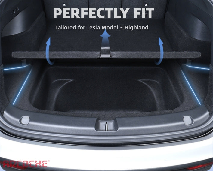 For Tesla Model 3 Highland 2024/2021-2023 Trunk Sides Storage Bins Cargo  Compartment Bucket TPE Box Boot Organizer &Carpet Lids - AliExpress