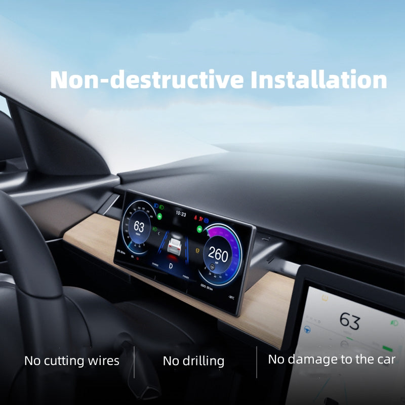 Ekrani i panelit me prekje 9 inç Carplay/Android automatik i ekranit inteligjent Përmirësimi OTA i mbështetur për Tesla Model 3 Highland/3/Y