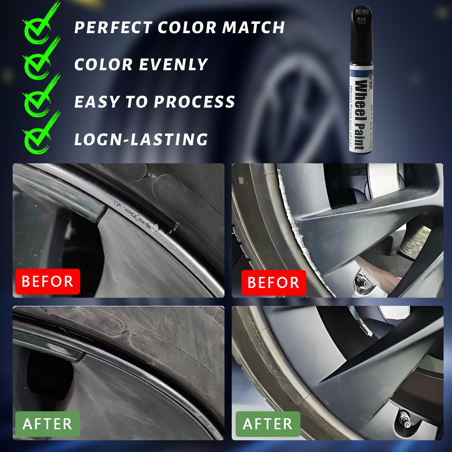 Wheel Rim Repair Paint for Tesla Model 3 Highland Model Y