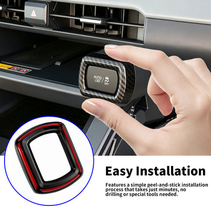 pour Toyota RAV4 2026 Accessoires Intérieur Console Centrale Climatiseur Bouton de Commutation Garniture Centrale Climatisation Couverture Décoration - Fibre de Carbone Brillante