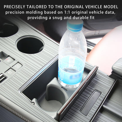 Center Console Cup Holder Insert for Sienna 2021 2022 2023 2024 2025,2025 Upgraded Organizer TPE Cup Holder for Sienna Interior Accessories