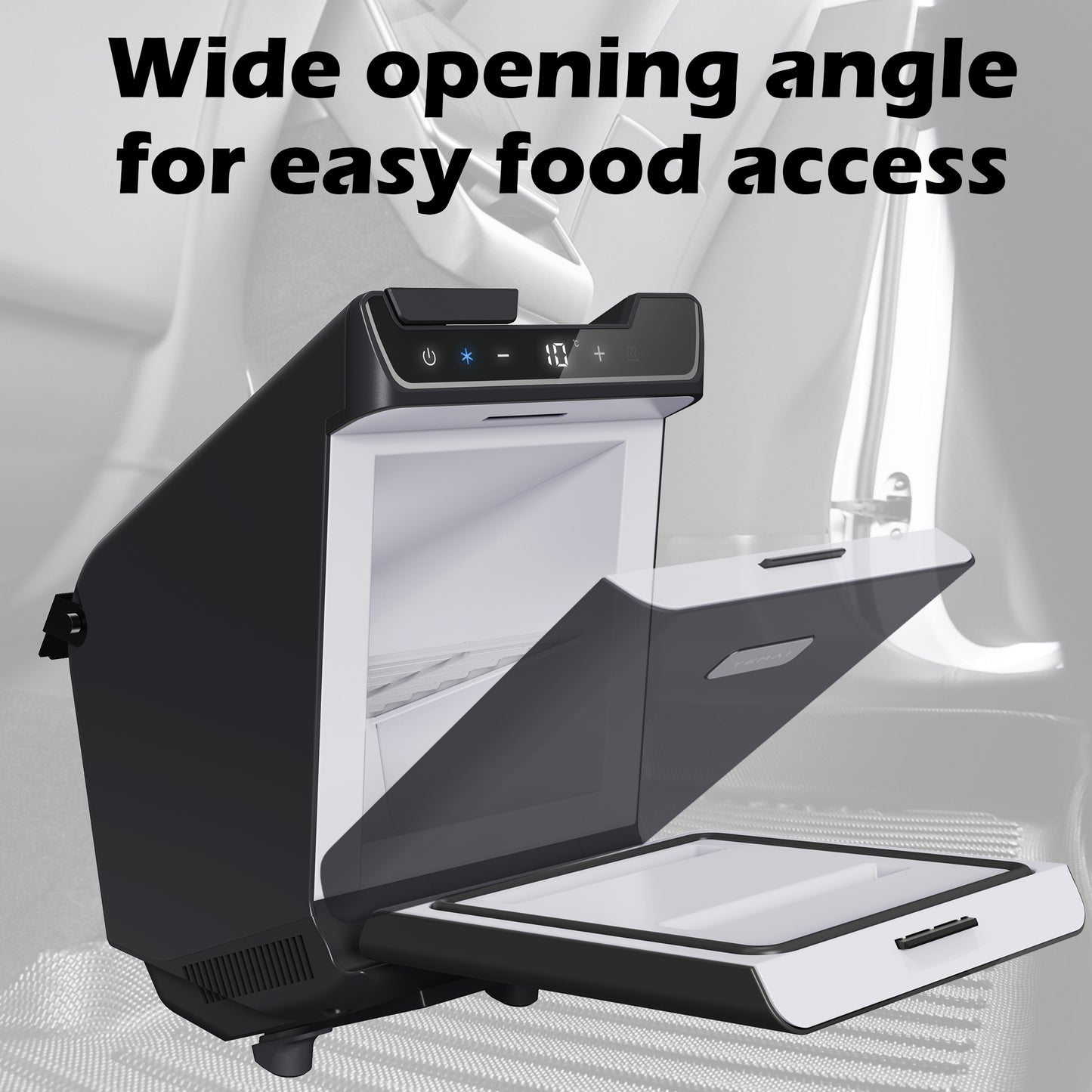 Rear Center Console Refrigerator 3.6L Portable Fridge Cooler & Warmer Quick Installation For Model Y Juniper