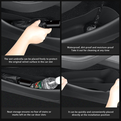 TPE Door Side Slot Organizer Vassoio per Tesla Modello Y 2020-2025+ Juniper e Modello 3 Highland