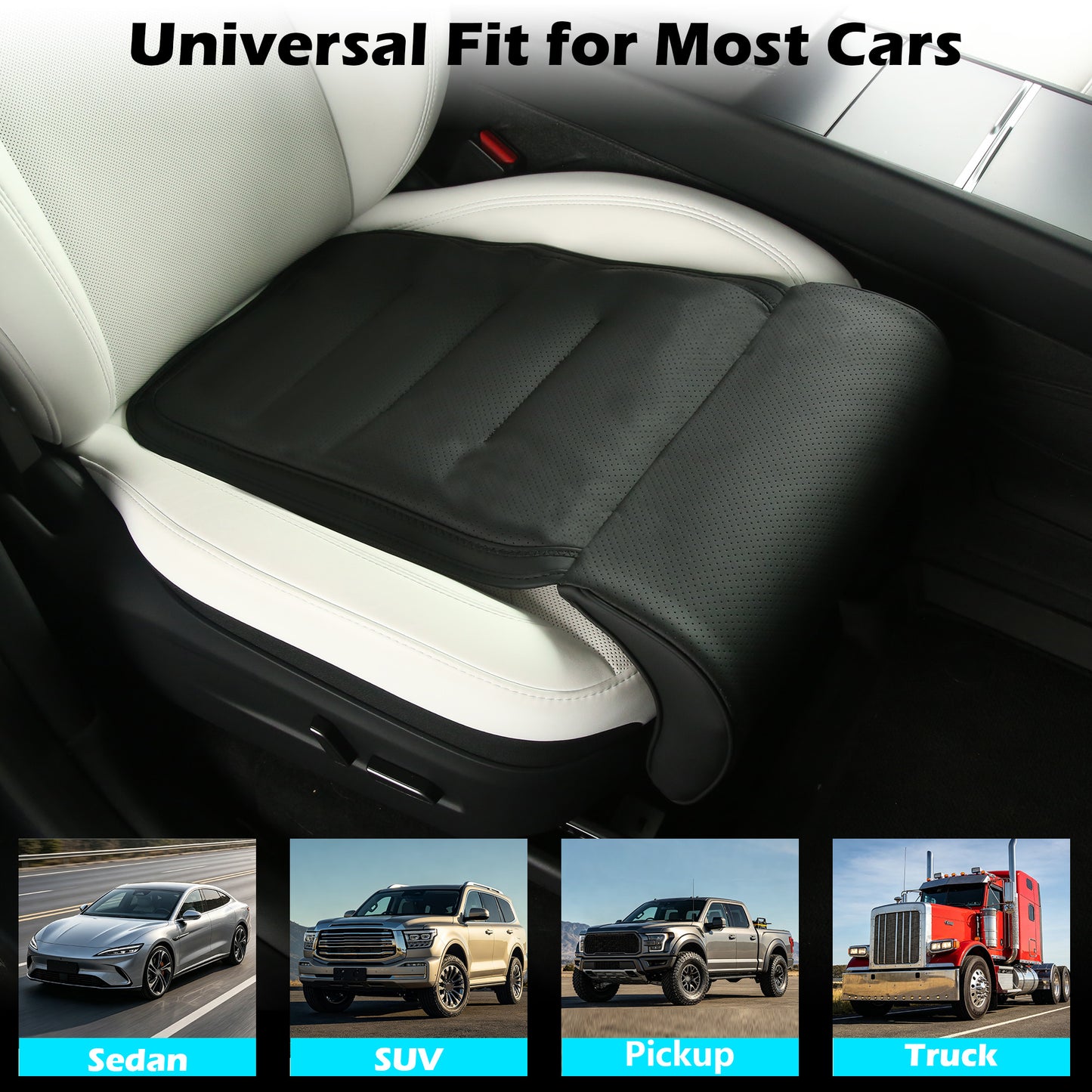 Extensor de piernas para asiento de coche, alivia la fatiga, cojín para asiento de coche con soporte para piernas para conducción larga, reposapiernas de espuma viscoelástica para sillas de oficina, cojín de apoyo para piernas para conductor, color negro