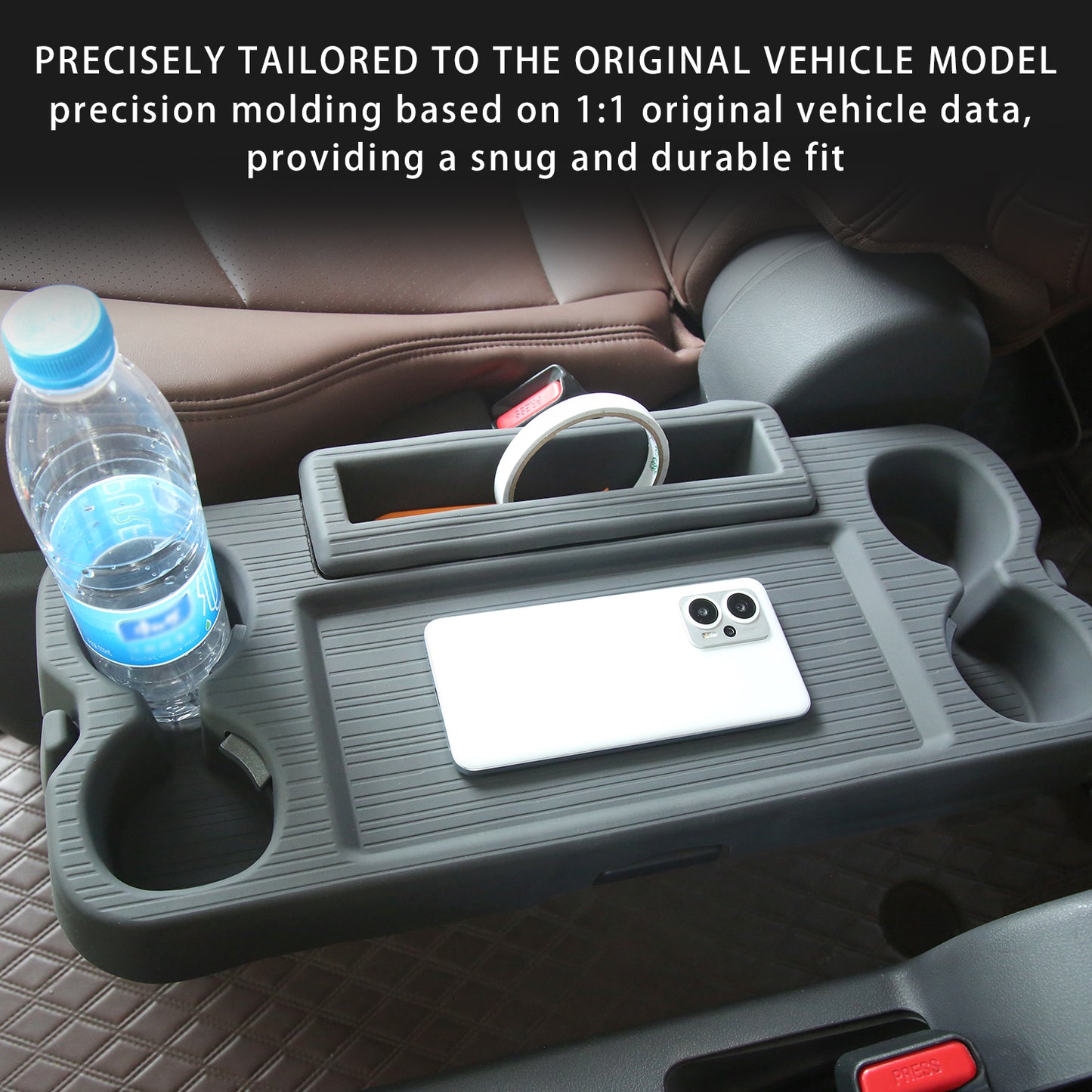 Center Console Table Tray for Sienna 2021 2022 2023 2024 2025,Second Row Seat Silicone Table Plate for Sienna Interior Accessories,Only for Sienna SE XLE XSE