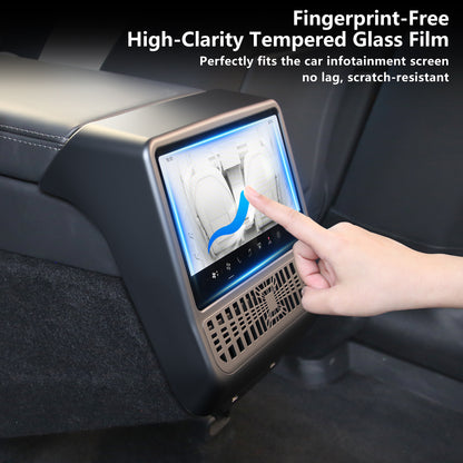 2 in 1 Rear Seat Air Conditioning Outlet Accessories for 2025 2026 Tesla Model Y Juniper Accessories 2024-26 Model 3 Highland Air Condition Outlet Grille Protector Flow Vent Grille Protection