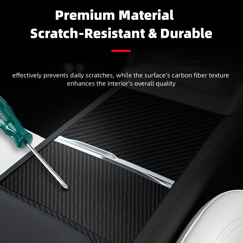 Kit de envoltura de decoración de película protectora de consola central para Model 3 Highland Real Carbon Fiber