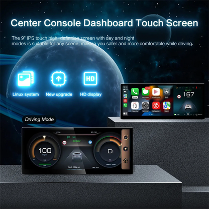 Schermo touch del cruscotto da 9 pollici Carplay/Android Auto Smart Screen Aggiornamento OTA supportato per Tesla Model 3 Highland/3/Y