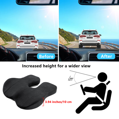 Car Seat Cushion,Office Chair Cushion Memory Foam Non-Slip Cushion Relief Chair Pad Ergonomic Cushion for Tailbone Pain Relief, Sciatica Support, Improved Posture While Sitting