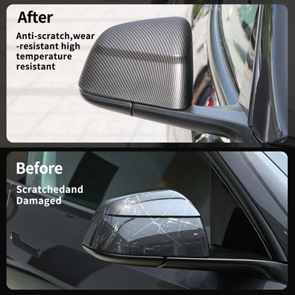 For Tesla Model Y Juniper 2025–2026 Side Mirror Protective Covers – Matte Carbon Fiber (2-Piece Set)