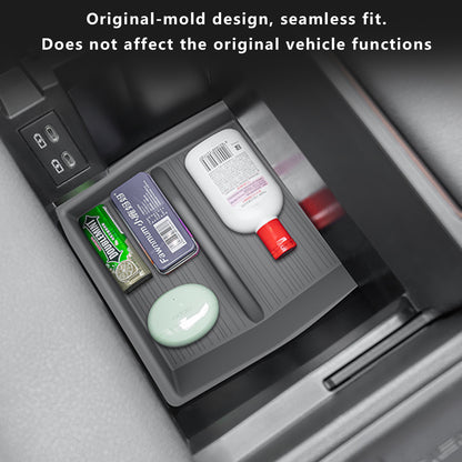 Center Console Organizer for Toyota Sienna 2021-2026 Armrest Box Secondary Tray Storage Silicone Armrest Box Insert Organizer (Gray)