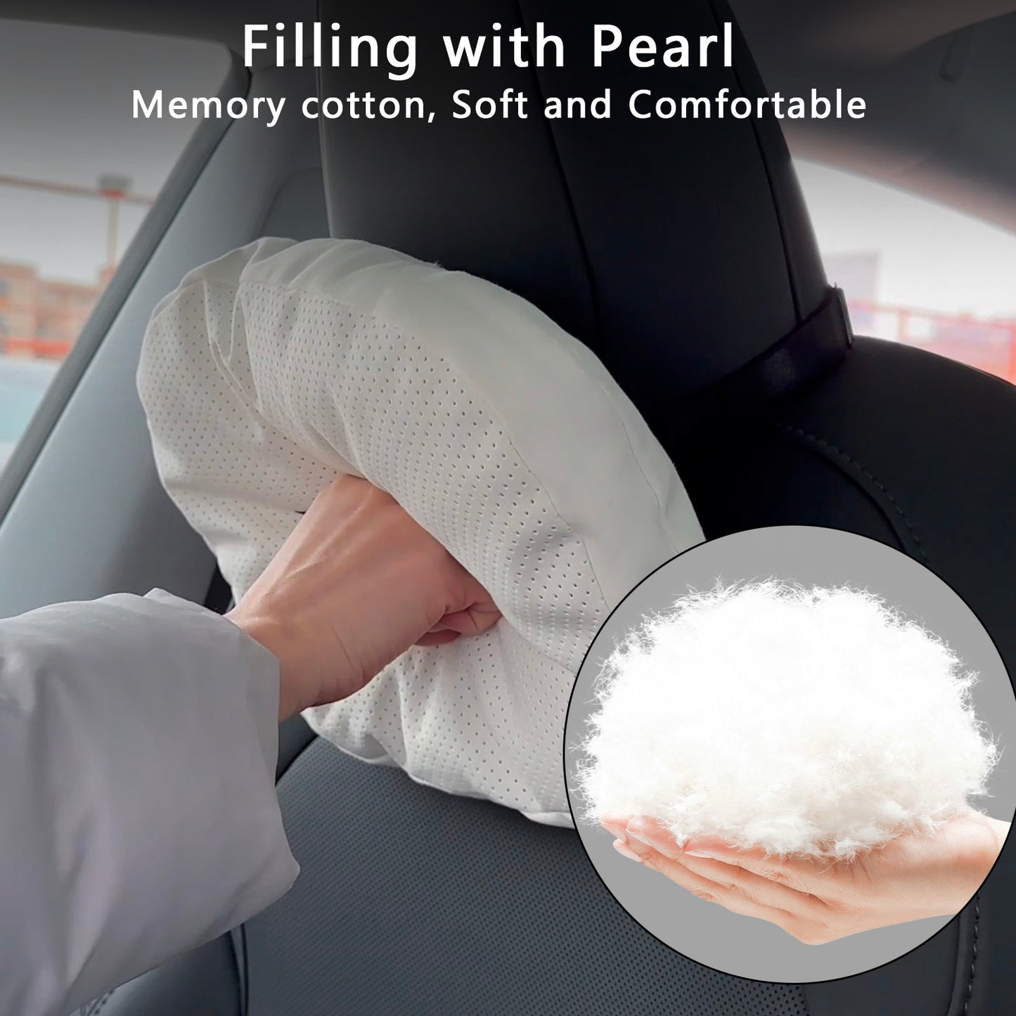 Headrest Pillow for Model 3 highland/3/Y/S/X - Suede Car Neck Support