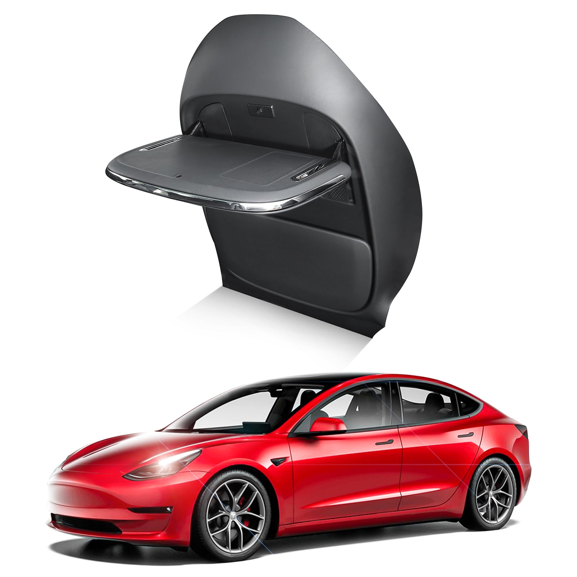 Car Folding Seat Back Table for Model Y/3 with Wireless Charging