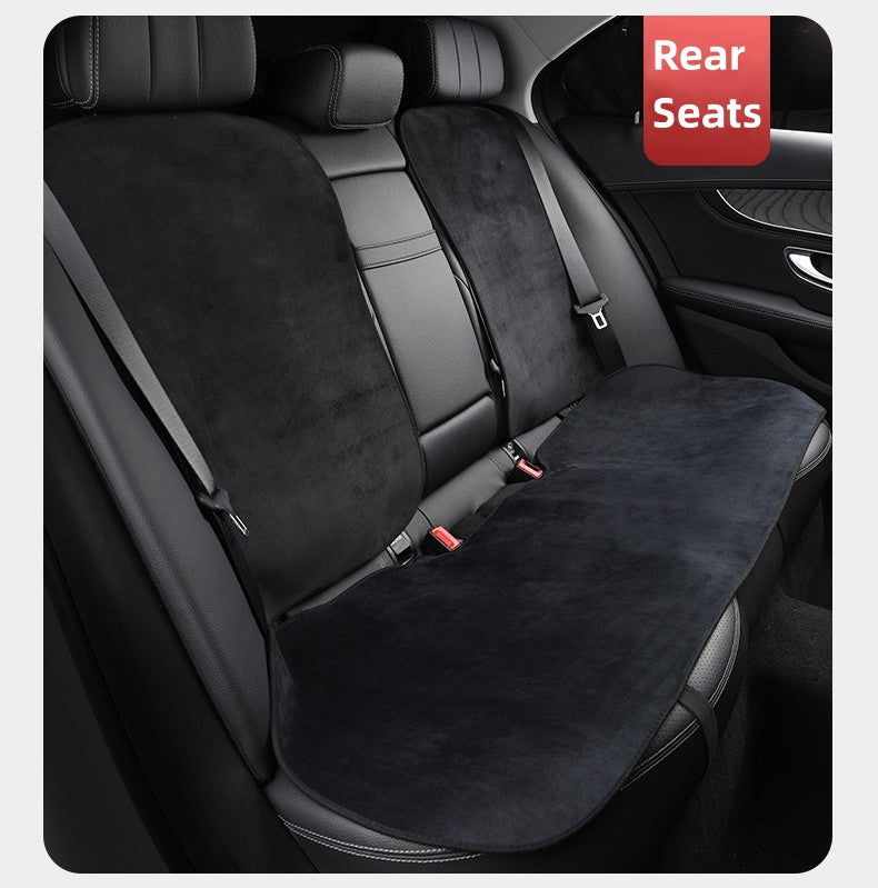 Coussin de siège de voiture Tissu de flanelle de qualité supérieure Housse de siège douce et antidérapante pour Tesla Model 3 / Y New Model 3 Highland