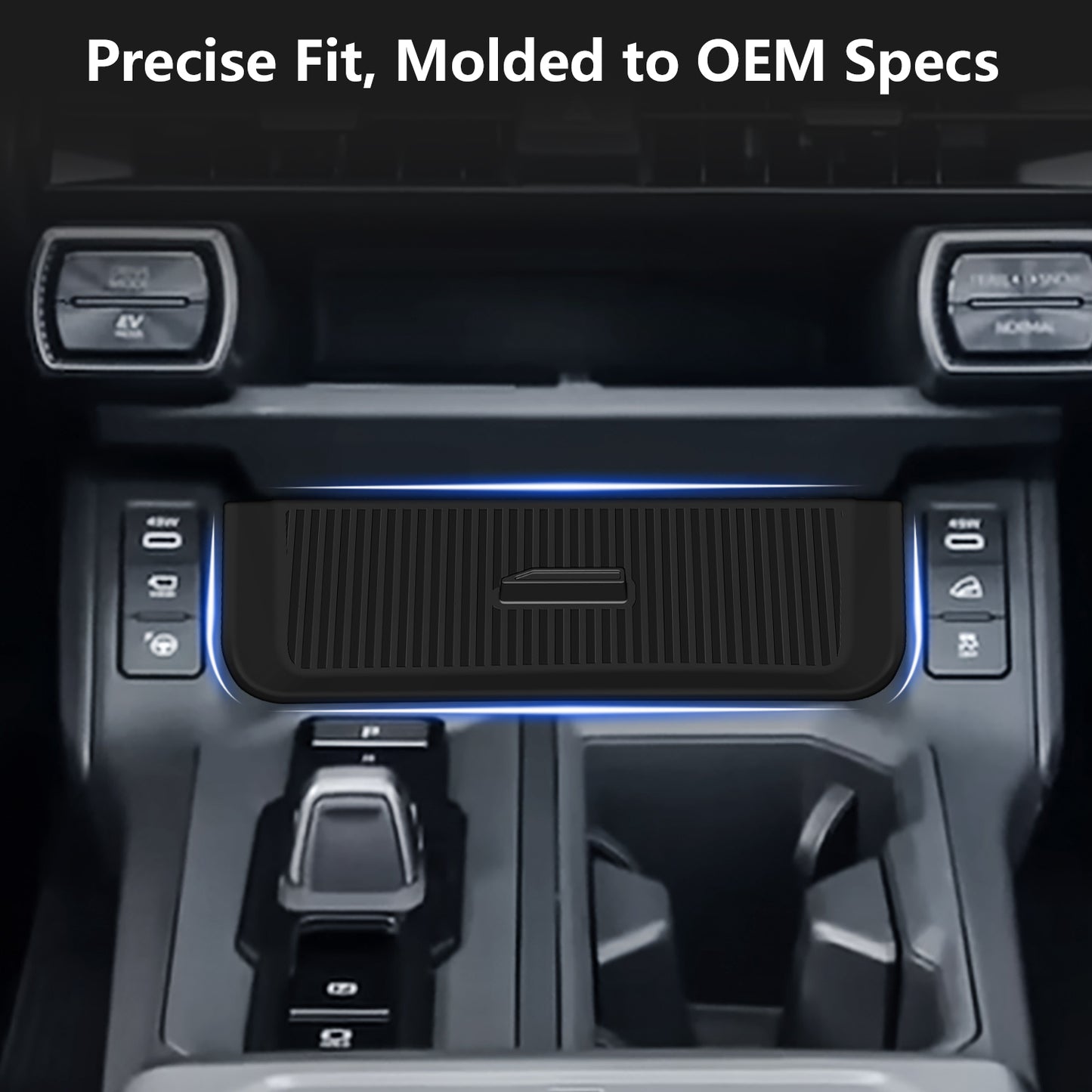 Gear Shift Storage Box Compatible for Toyota RAV4 2026 Accessories Center Console Wireless Charger Mat,Under Cubby Drawer（2PCS）