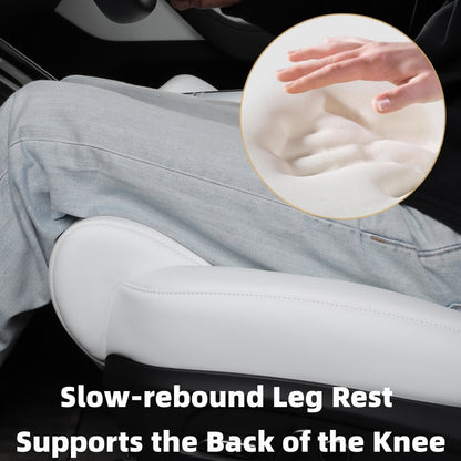 Model 3/Y One-piece Full-coverage Leg Rest Cushion Memory Foam Breathable Seat Cover 1pc