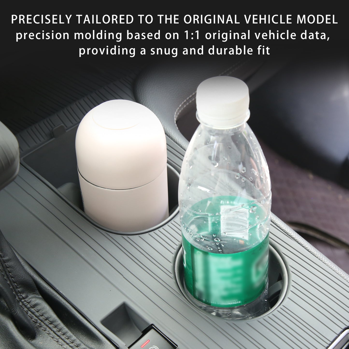 2PCS Center Console Cup Holder Insert for Sienna 2021 2022 2023 2024 2025,2025 Upgraded Organizer TPE Cup Holder for Sienna Interior Accessories