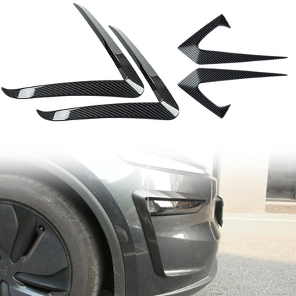 Front Fog Light Trim Cover for Tesla Model Y Juniper 2025 2026 Fog Lamp Eyebrow Eyelids Cover Frame Blade Trim Spoiler Accessories Custom Fit for Model Y Juniper Accessories (Matte Carbon Fiber) 4pcs