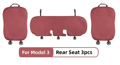 seat cushion cuhions ice fabric summer mat front rear back pieces 3 4 7 washable tesla model 3 Y car 2022 2023 2021 2020 2019 2018 s3xy arcoche accessories accessory aftermarket price Vehicles standard long range performance sr+ electric car rwd ev interior exterior diy decoration price must have black red white