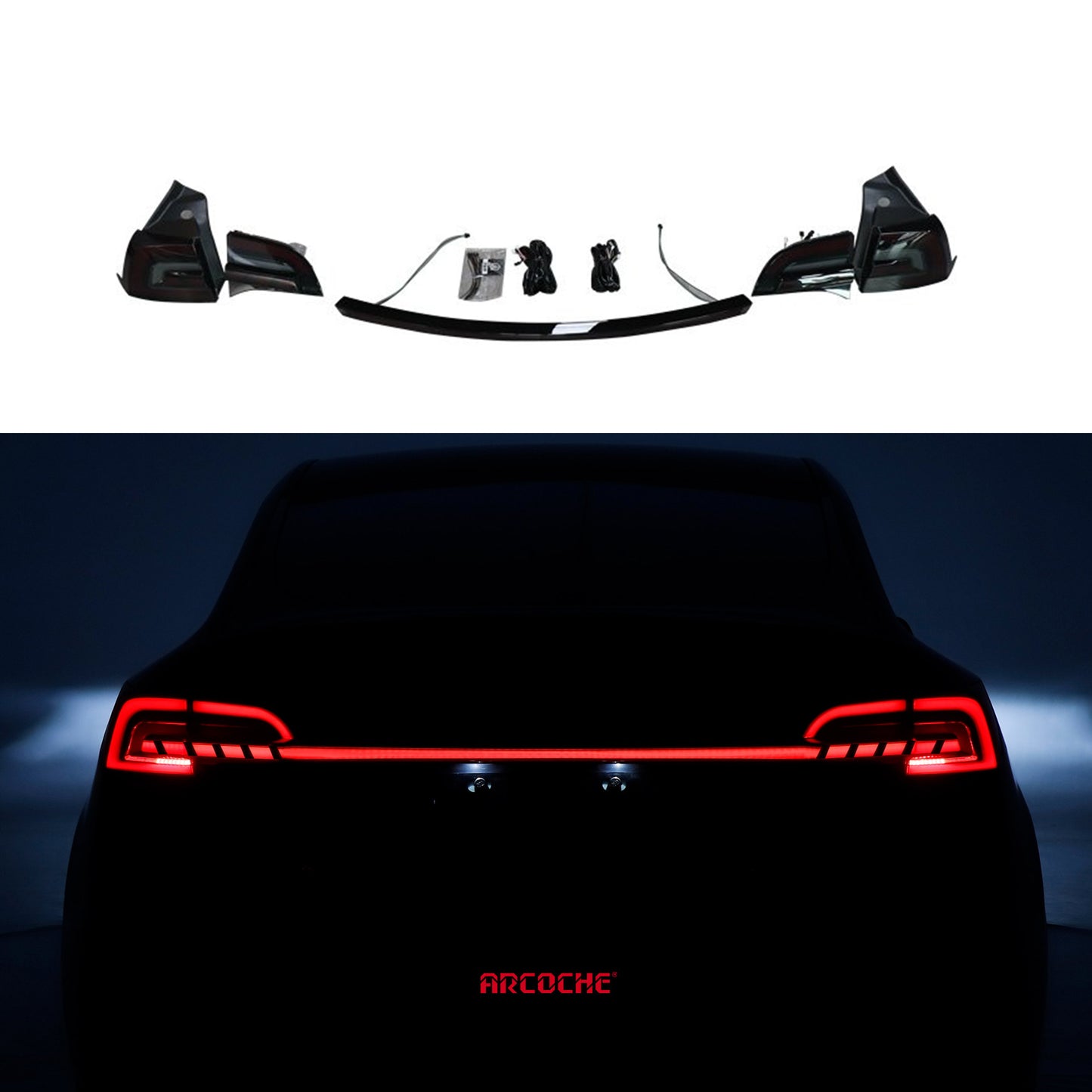 tesla model 3 Y car 2022 2023 2021 2020 2019 2018 s3xy  Through Tail Dynamic Lamp Set arcoche accessories accessory aftermarket price Vehicles standard long range performance sr+ electric car rwd ev interior exterior diy decoration price elon musk must have black white red blue 5 7 seats seat