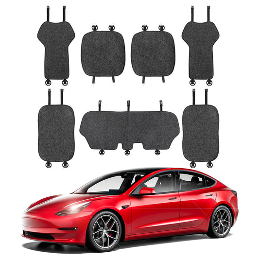 seat cushion cuhions linen summer mat front rear back pieces 3 4 7 washable tesla model 3 Y car 2022 2023 2021 2020 2019 2018 s3xy arcoche accessories accessory aftermarket price Vehicles standard long range performance sr+ electric car rwd ev interior exterior diy decoration price elon musk must have black grey