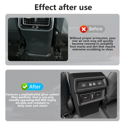 For Toyota RAV4 2026 Car Interior Accessories, Rear Armrest Air Outlet Vent Cover Trim, ABS Plastic Frame Decorative Overlay, Anti-Scratch & Easy to Install, Interior Styling for 2026 RAV4