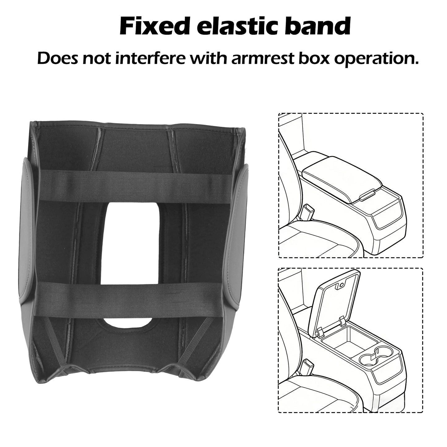Kryt středové konzoly Kompatibilní s 2019-2025 2026 Chevy Silverado/GMC Sierra Jump Seat příslušenství, kožený ochranný kryt loketní opěrky střední konzoly (POUZE pro konzolu dělené lavice)