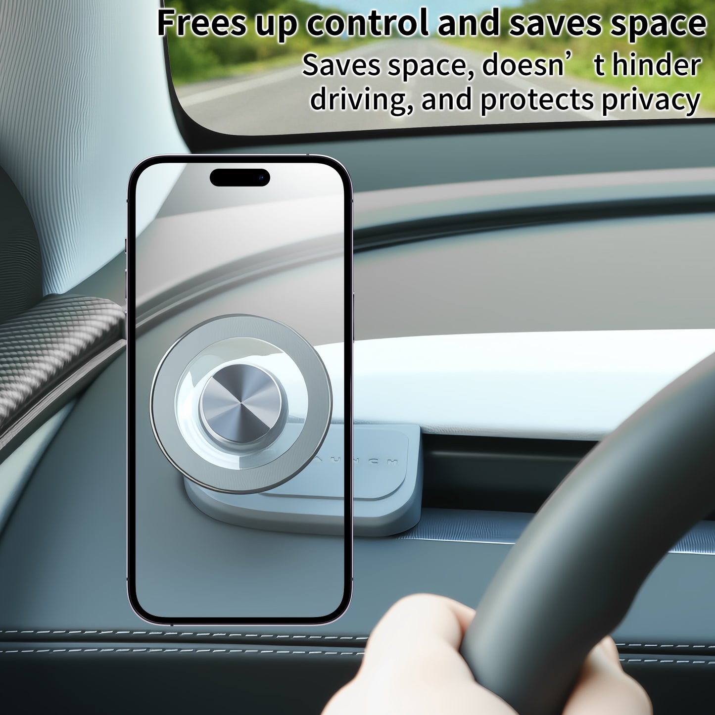 Magnetický držák na telefon s přísavkou pro Magsafe pro rok 2025 2026 Tesla Model Y Juniper Posuvný držák vzduchového ventilu s palubní deskou 2400gf Magnetický držák na iPhone s 360° rotací Použití jednou rukou Bez blokování proudění vzduchu