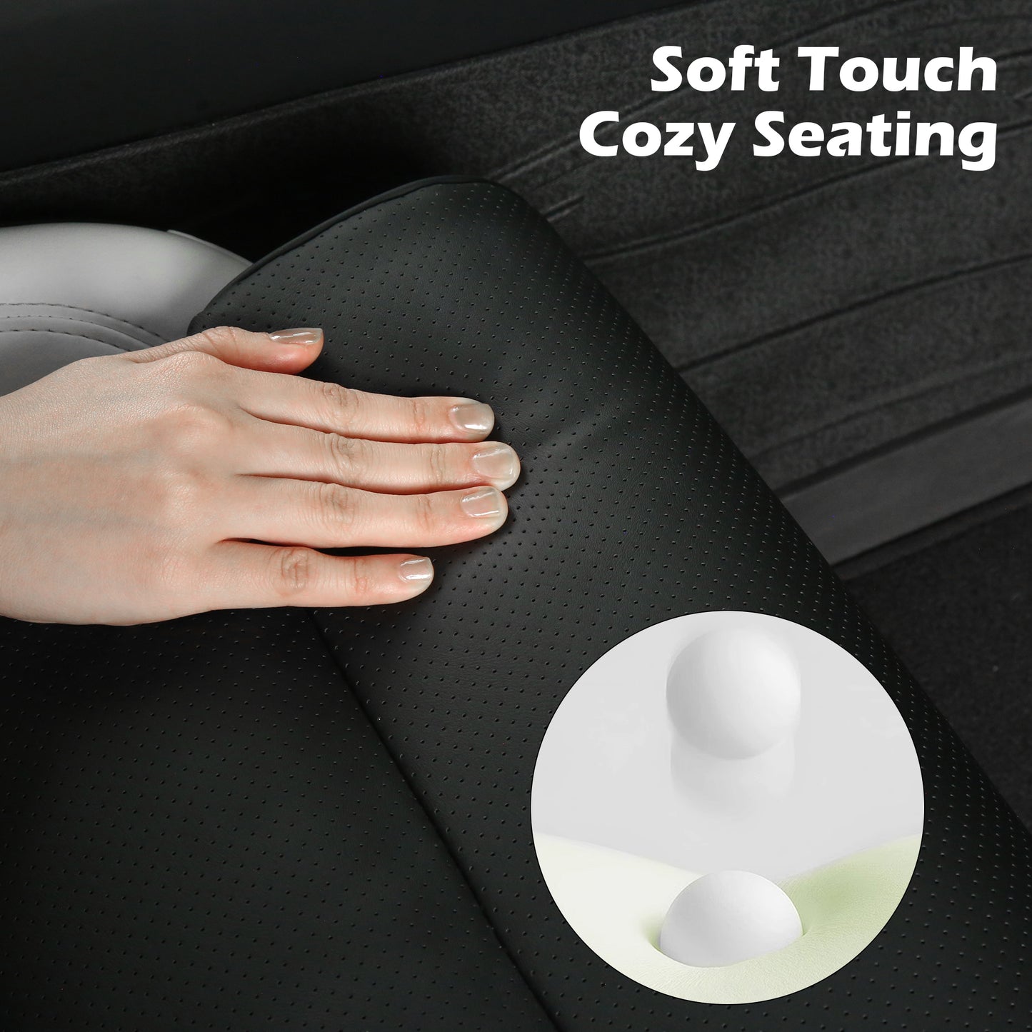 Extensor de piernas para asiento de coche, alivia la fatiga, cojín para asiento de coche con soporte para piernas para conducción larga, reposapiernas de espuma viscoelástica para sillas de oficina, cojín de apoyo para piernas para conductor, color negro