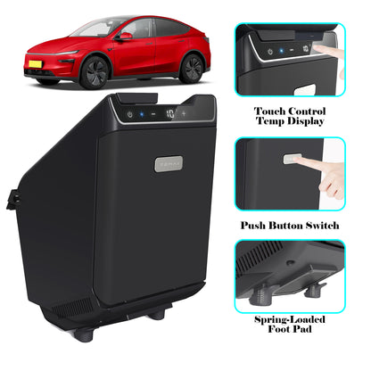 Rear Center Console Refrigerator 3.6L Portable Fridge Cooler & Warmer Quick Installation For Model Y Juniper