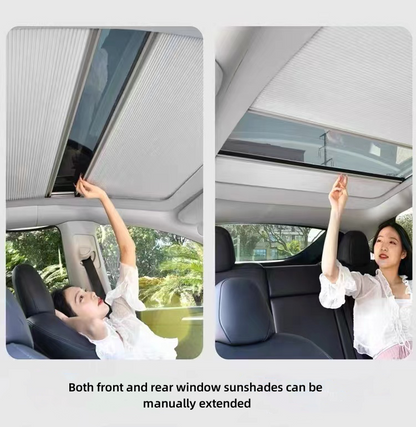 Retractable Glass Roof Sunshade for Tesla Model Y