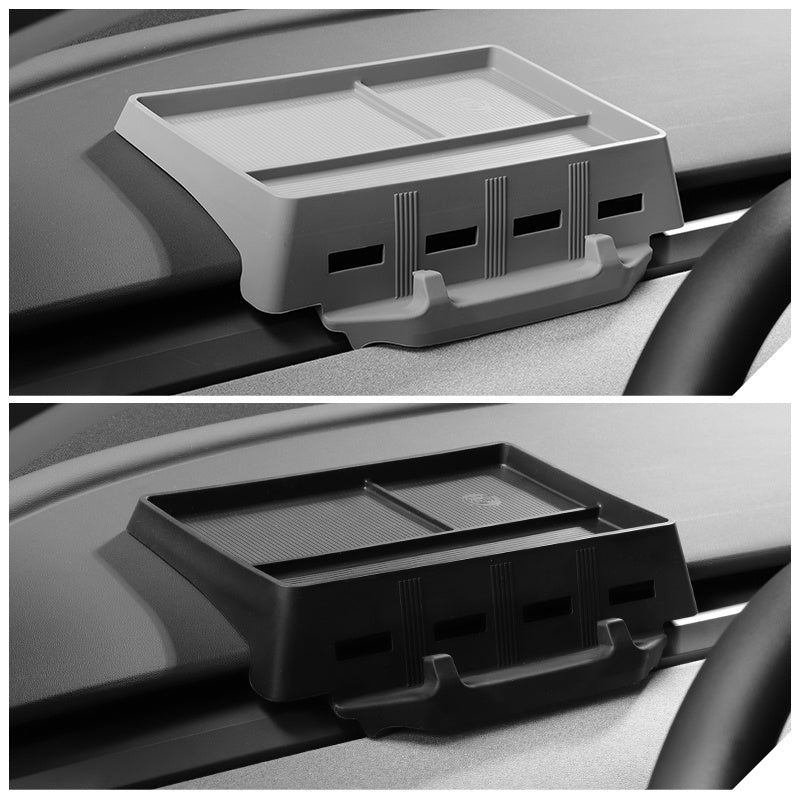 Caja de almacenamiento de pantalla de tablero Bandeja oculta de silicona para Tesla Model 3 2018-2023 / Modelo Y 2020-2024