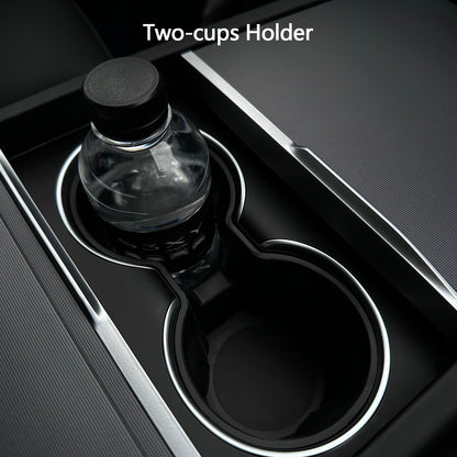 Set di accessori per auto floccati con vassoio organizer per console centrale per Tesla Model 3 Highland