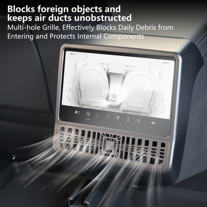 2 in 1 Rear Seat Air Conditioning Outlet Accessories for 2025 2026 Tesla Model Y Juniper Accessories 2024-26 Model 3 Highland Air Condition Outlet Grille Protector Flow Vent Grille Protection