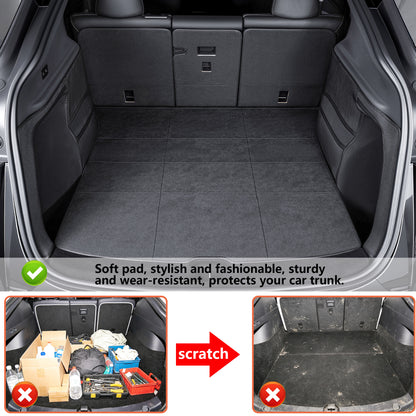 Cargo Liner pro Tesla Model Y Juniper 2025 2026 Rohož do kufru do každého počasí s chrániči zádové opěrky pro Příslušenství Model Y 5 sedadel Ochranné podložky na zadní sedadla proti poškrábání Černá