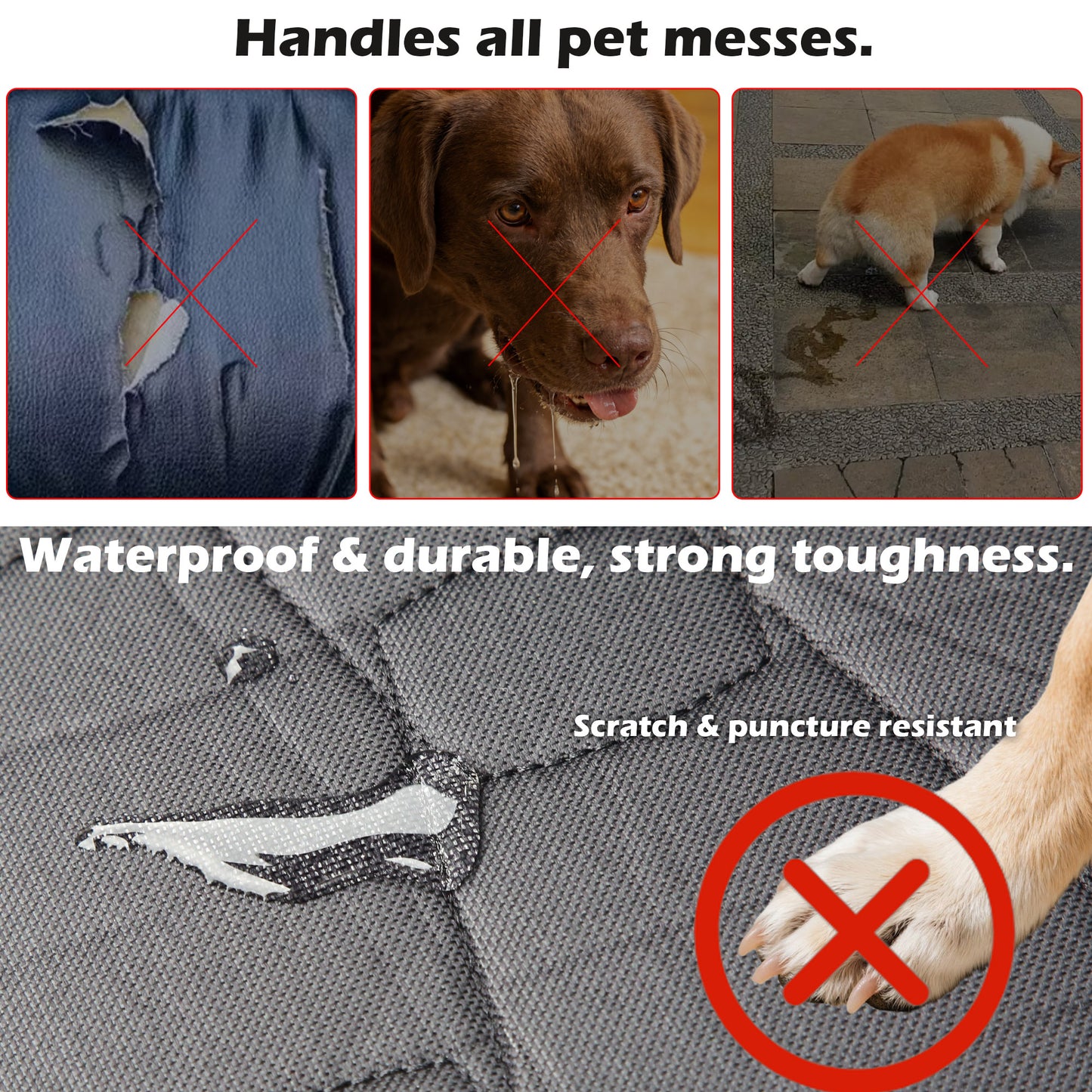 Dog Car Seat Cover for Trunk Cargo Liner for Dogs, Waterproof Pet Cargo Cover Dog Seat Mat for 2025 2026 Tesla Model Y Juniper 2026 Upgraded 600D Heavy Duty Waterproof Scratch-Resistant Dog Hammock