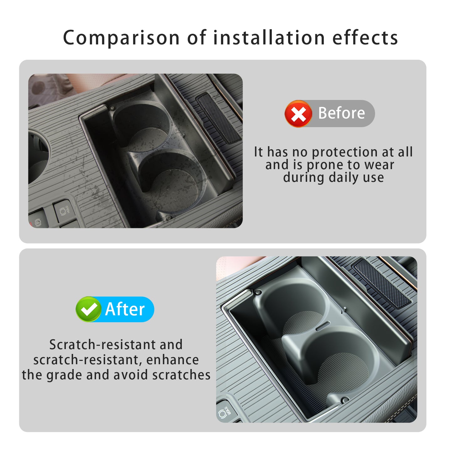 Center Console Cup Holder Insert for Sienna 2021 2022 2023 2024 2025,2025 Upgraded Organizer TPE Cup Holder for Sienna Interior Accessories
