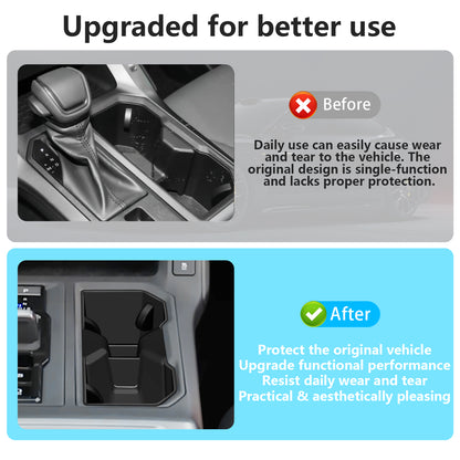 Silicone Cup Holder Inserts for Toyota RAV4 2026 Accessories, Non-Slip Silicone Center Console Protector Organizer to Prevent Spills & Scratches for RAV4 Interior Accessories