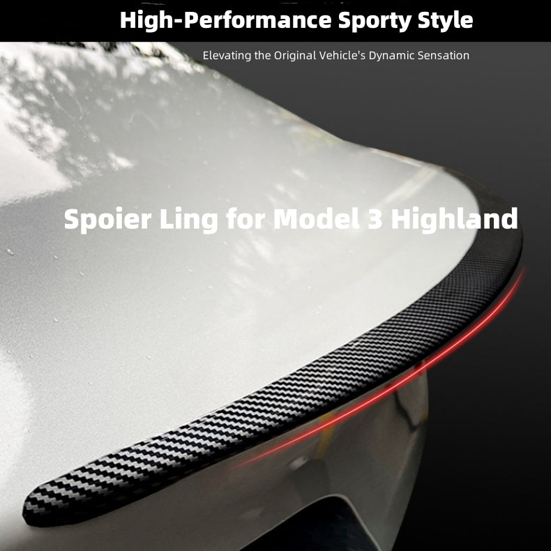 Spoiler Wing Performance Couvercle arrière de queue de lèvre de coffre pour modèle 3/Y