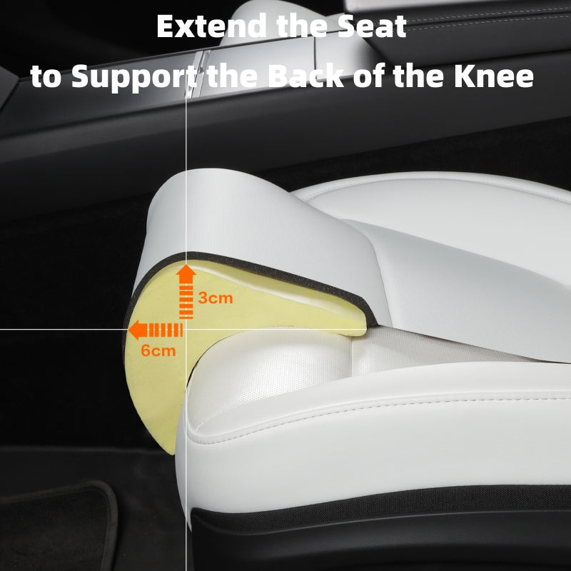 Model 3/Y One-piece Full-coverage Leg Rest Cushion Memory Foam Breathable Seat Cover 1pc