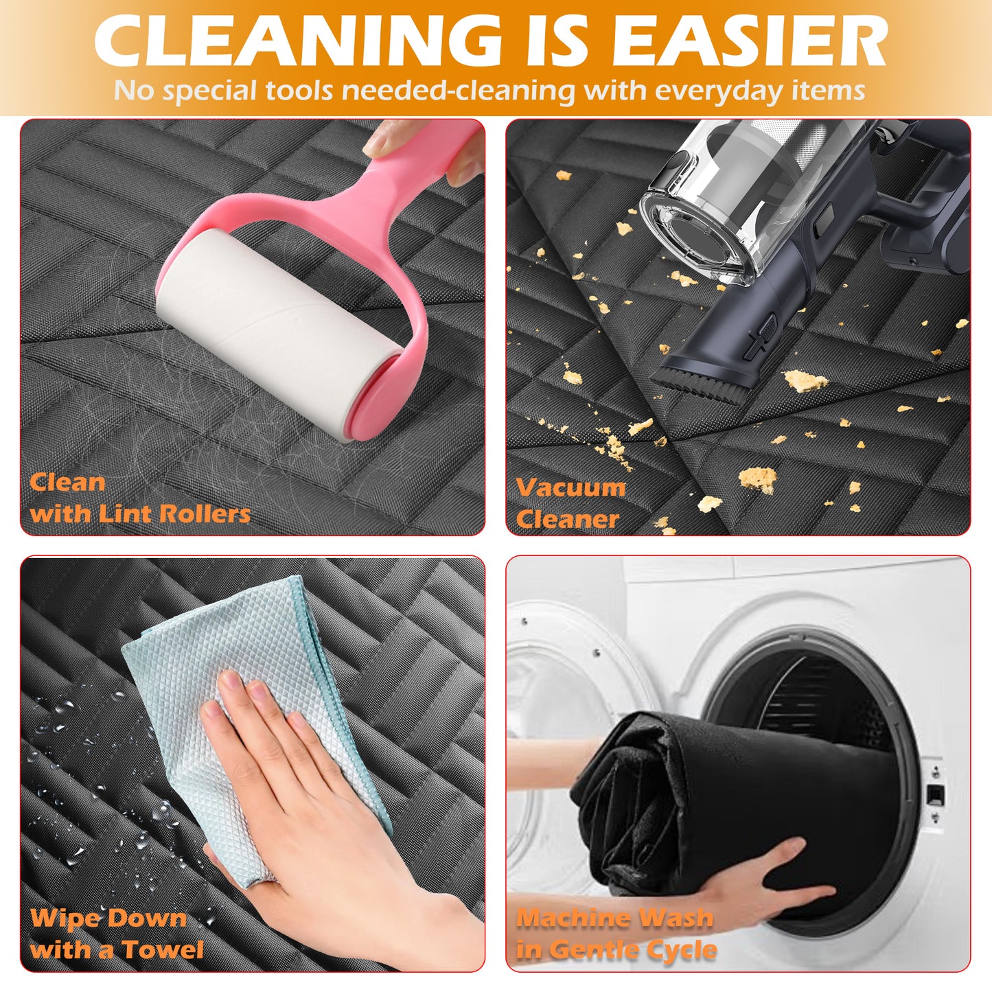 Funda para asiento de coche para perros, hamaca para asiento trasero resistente a desgarros, carga máxima de 195 kg, base rígida, extensor impermeable para mascotas con ventana
