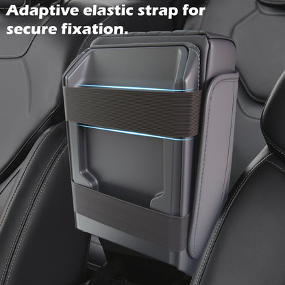 Upgraded Heightening Cup Holder Car Center Console Cover, Leather Car Armrest Cover Cushion with 2 Storage Bags,Car Armrest Storage Box Interior Accessories for Most Vehicles