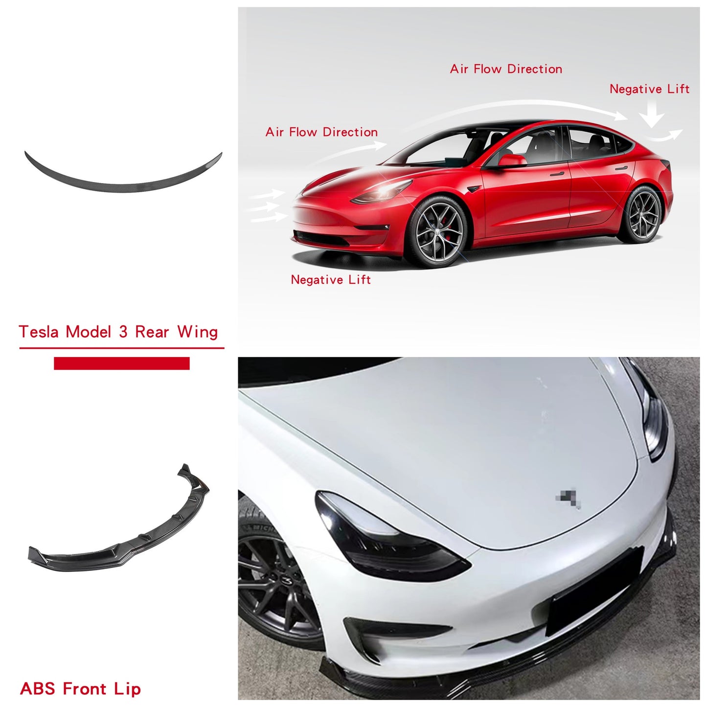 Arcoche Tesla Model 3 & Y Matte Carbon Fiber custom-cut specifically for model 3&Y, based on the original vehicle, and perfectly fits its body Made of light weight and sturdy ABS Material