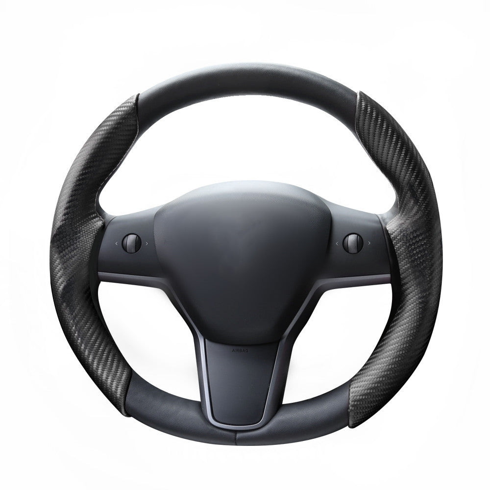 Steering Wheel Cover Leather Fit for All Model 3 Y New Model 3 Highland